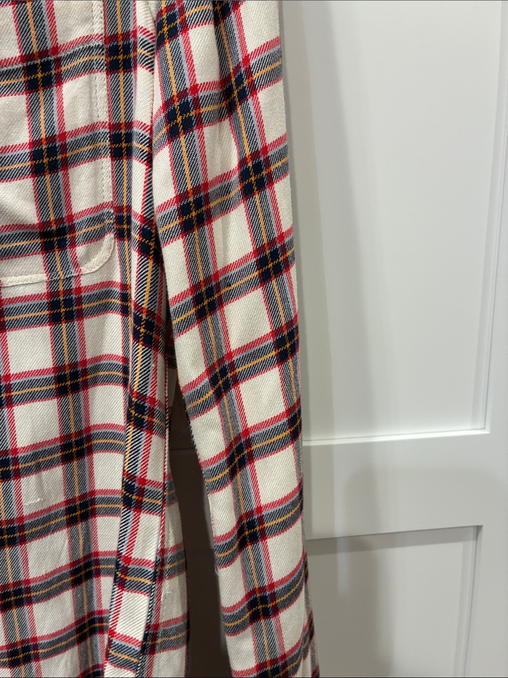 Abercrombie & Fitch Dark Blue Plaid Button Up Fall Top - Picture 6 of 7
